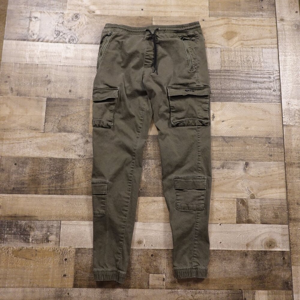 Hollister Cargo Jogger Men’s Size MT Olive Green Advanced Stretch Pants 30”‎
